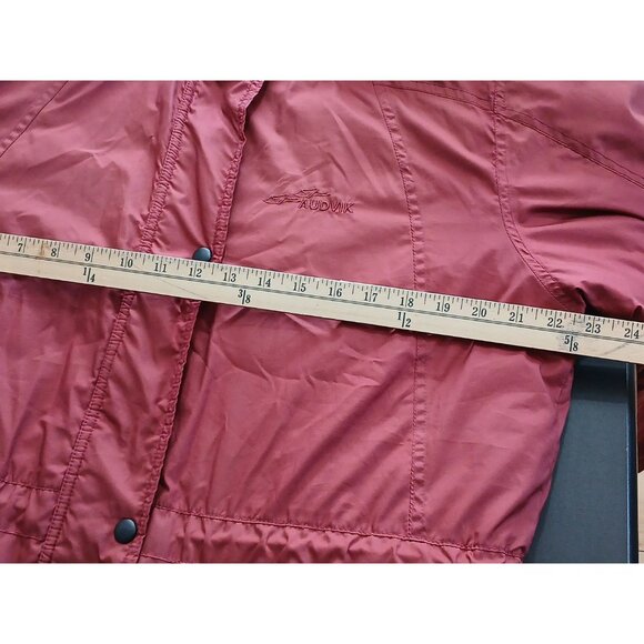 Vintage Audvik Red Winter Puffer Coat Jacket Size Medium M Made In Canada - Picture 16 of 16
